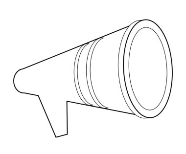 Siyah ve beyaz izole hoparlör cihazı