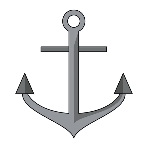 Anchor marine symbol cartoon — Stock Vector