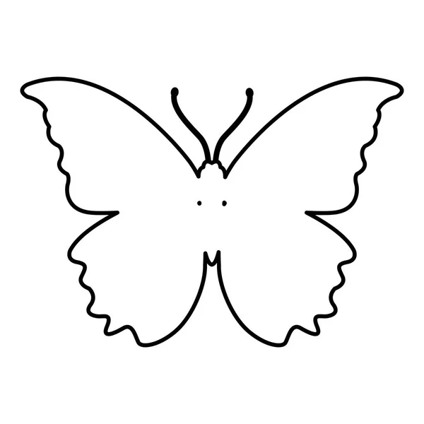 Motyl sylwetka symbol — Wektor stockowy
