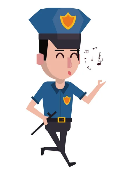 Policial cartoon oficial — Vetor de Stock
