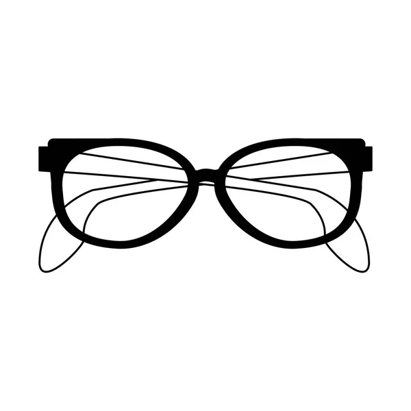 Sol glasögon mode tillbehör isolerad i svart och vitt — Stock vektor