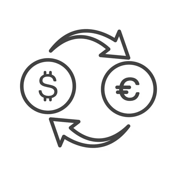 Dollar et change eur — Image vectorielle