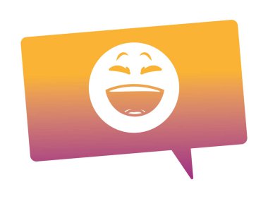 Kabarcık gökkuşağı hatları gülmek ifade