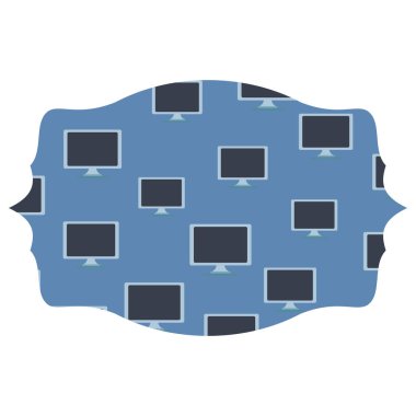 Bilgisayar ekran etiket çerçevesi