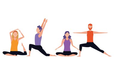 insanlar yoga pozlar