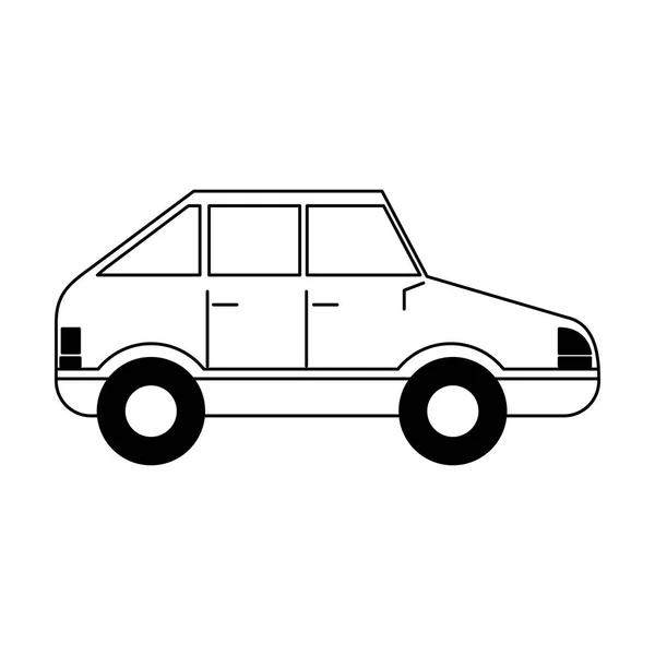 Coupe auto vista laterale del veicolo — Vettoriale Stock