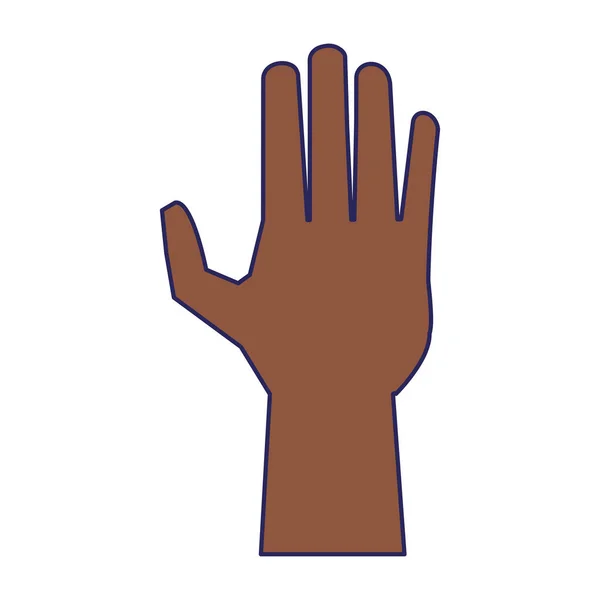 Black hand open symbol — Stock Vector