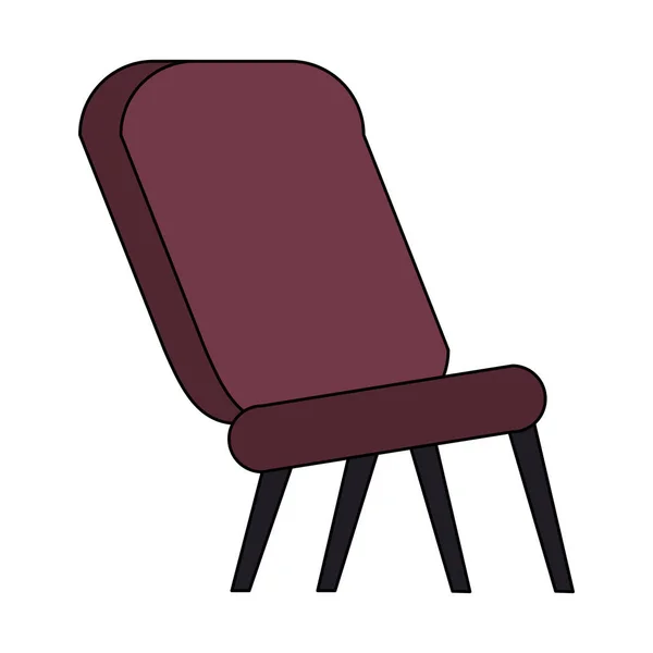 Cadeira de madeira isolado colorido — Vetor de Stock