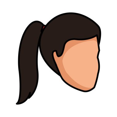 Kadın yüzü olmayan kafa