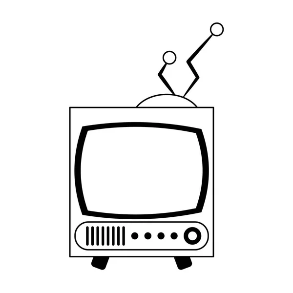 Old vintage television symbol — Stock Vector