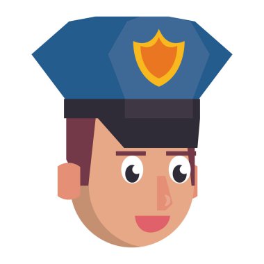 Polis yüz karikatür