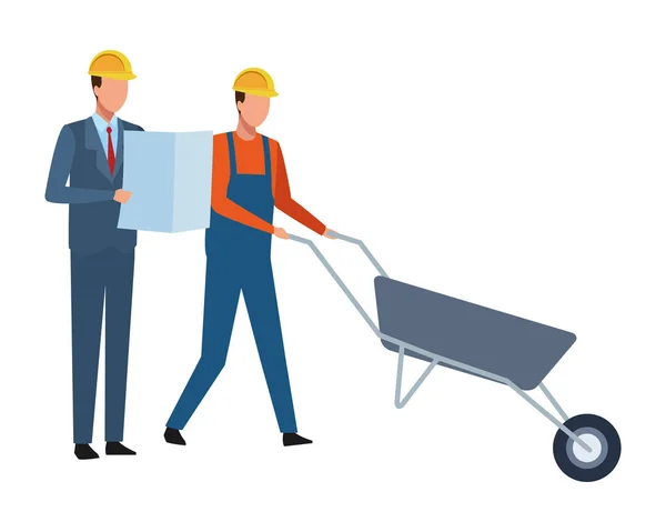 Avatar du travail d'équipe de construction — Image vectorielle