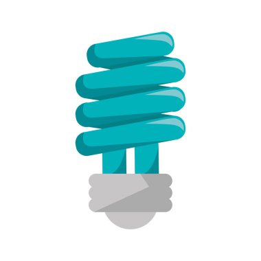 Tasarruf ampul ışık spiral izole