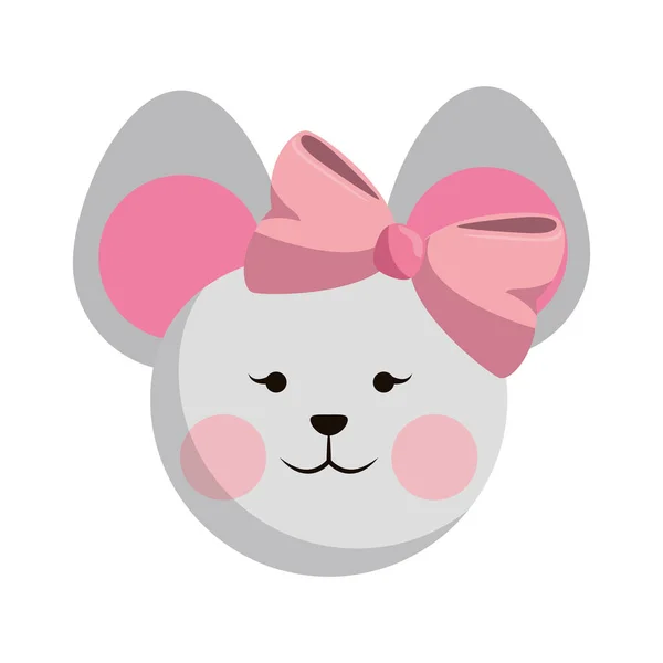 Mysz cute głowy zwierząt — Wektor stockowy