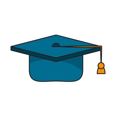 Mezuniyet şapka sembolü izole