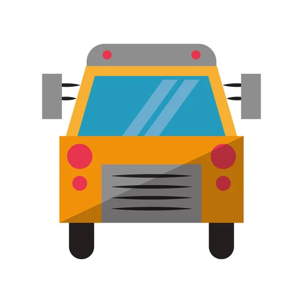 School bus frontview symbol — Stock Vector