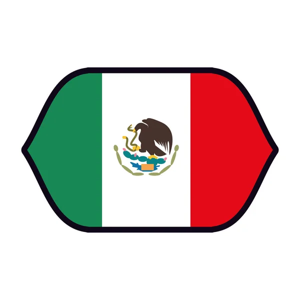 Emblème du drapeau mexicain — Image vectorielle