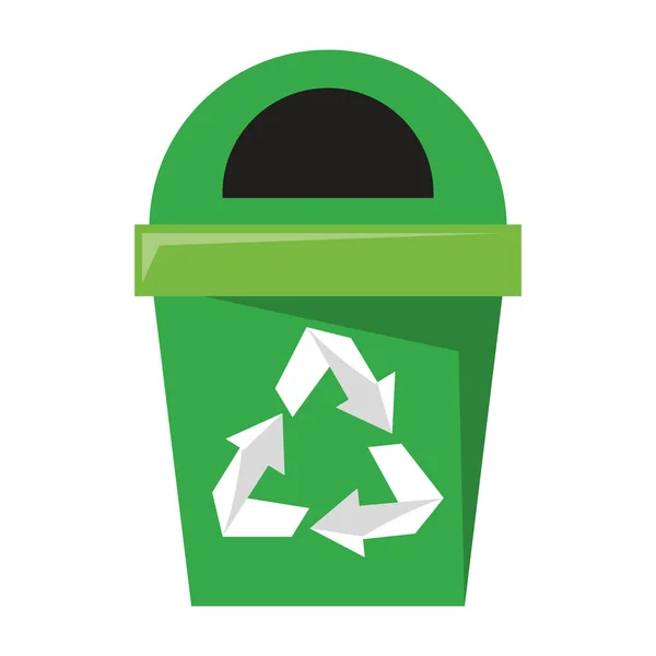 Mülleimer recycelt Symbol — Stockvektor