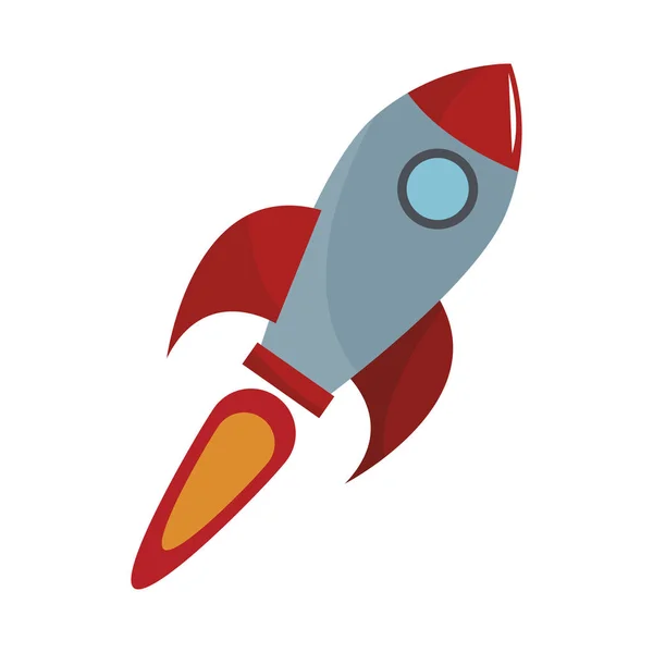 Cohete nave espacial símbolo aislado — Vector de stock