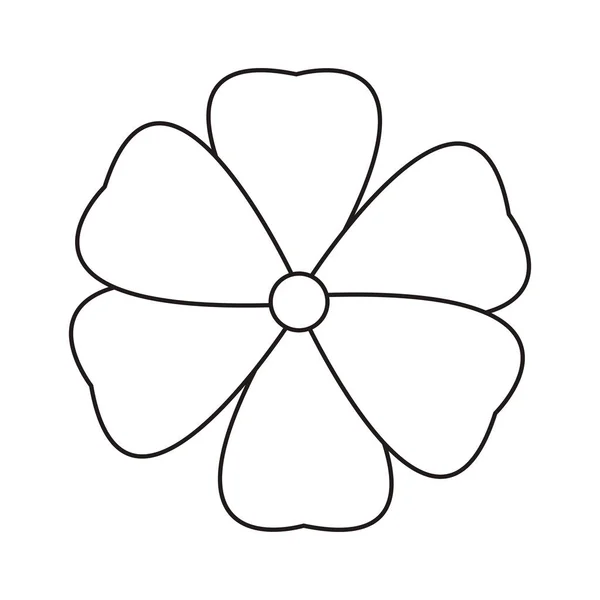 Цветочный круглый символ в черно-белом — стоковый вектор