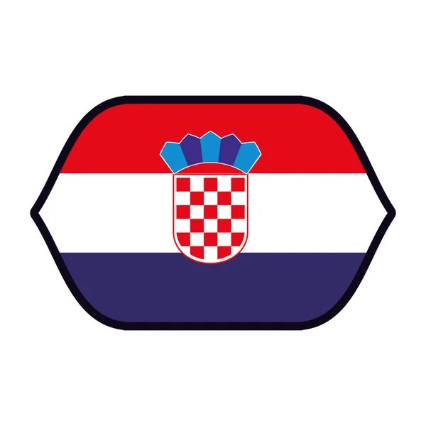 Crotatia flag emblem — Stock Vector