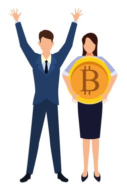 İş adamları ile bitcoins