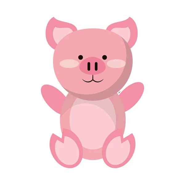 Свинья мило животное — стоковый вектор