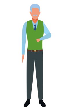 yaşlı adam avatar çizgi film karakteri