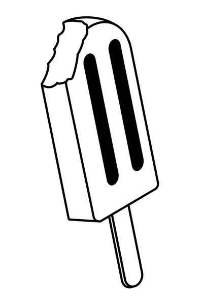 Ice lolly Icon svart och vitt — Stock vektor