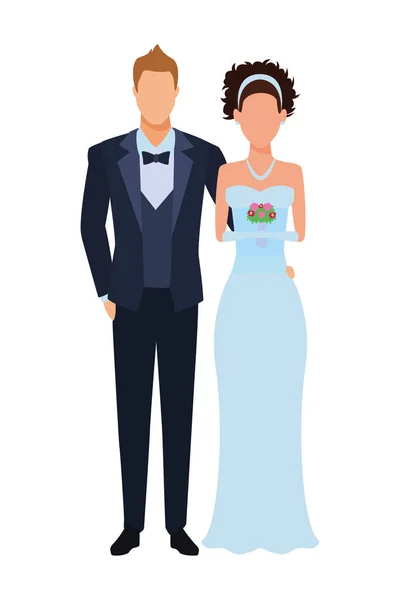 Groom and bride — Stock Vector