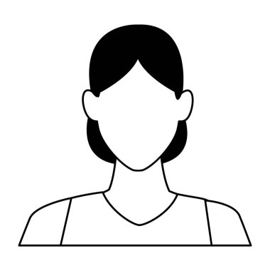 woman portrait faceless in black and white