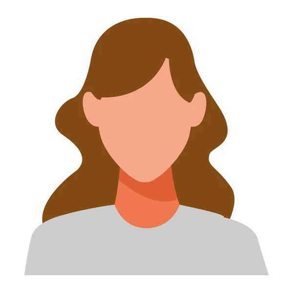 Woman portrait faceless — Stok Vektör