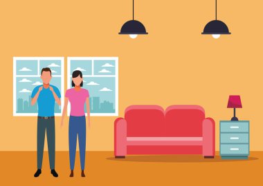 Çift avatar çizgi film karakteri