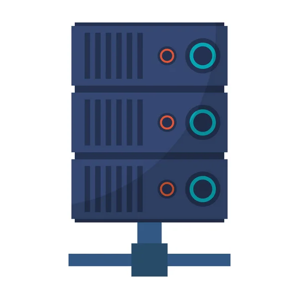 Database servertechnologie geïsoleerd — Stockvector