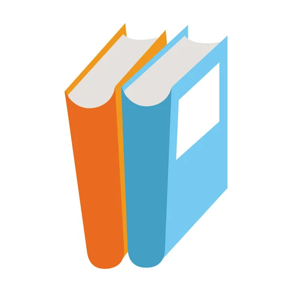 書籍積み上げ教育シンボル — ストックベクタ