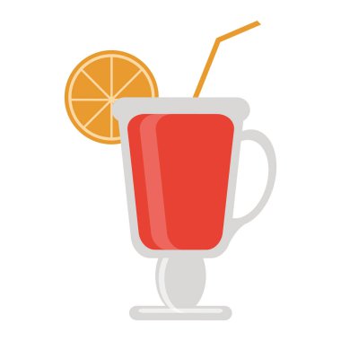 Fincan limon ve saman ile Kokteyl