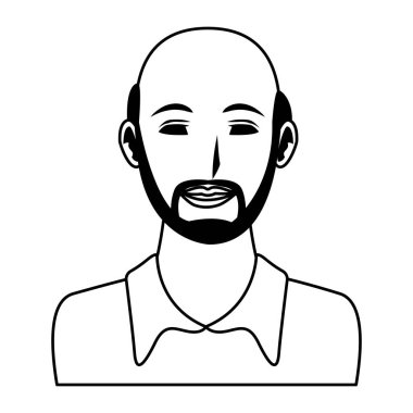 adam karakter karikatür siyah beyaz avatar