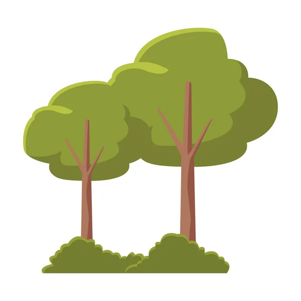 Bäume und Sträucher — Stockvektor