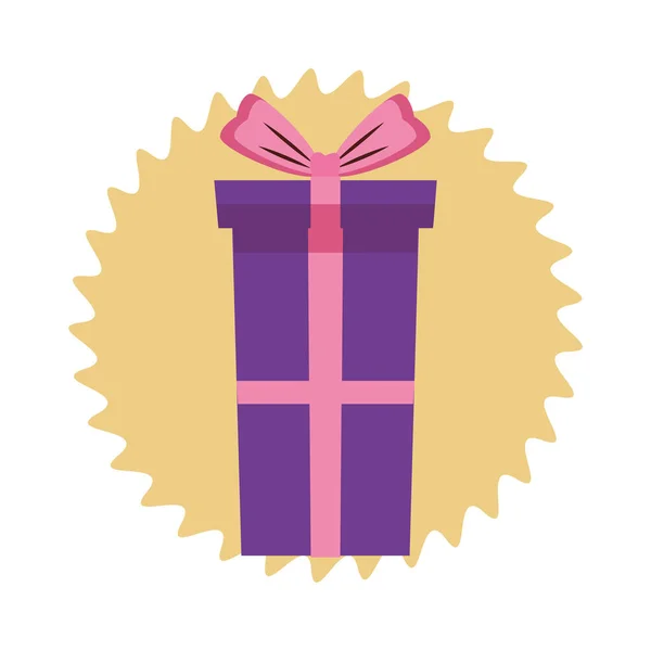 Caja de regalo de cumpleaños — Vector de stock