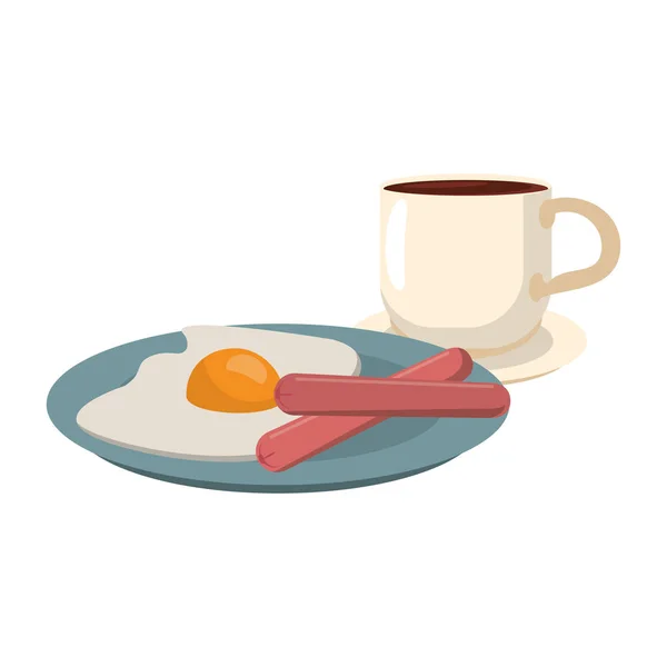 Amerikanisches Frühstücksgericht — Stockvektor