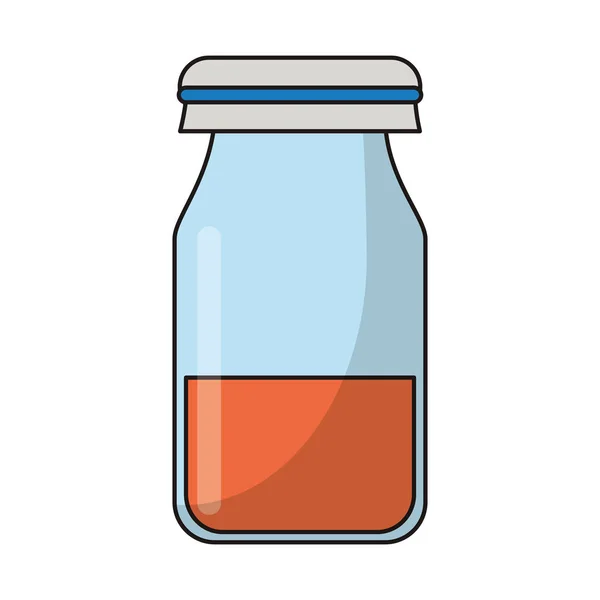 Χυμός γυάλινο μπουκάλι απομονωμένες — Διανυσματικό Αρχείο
