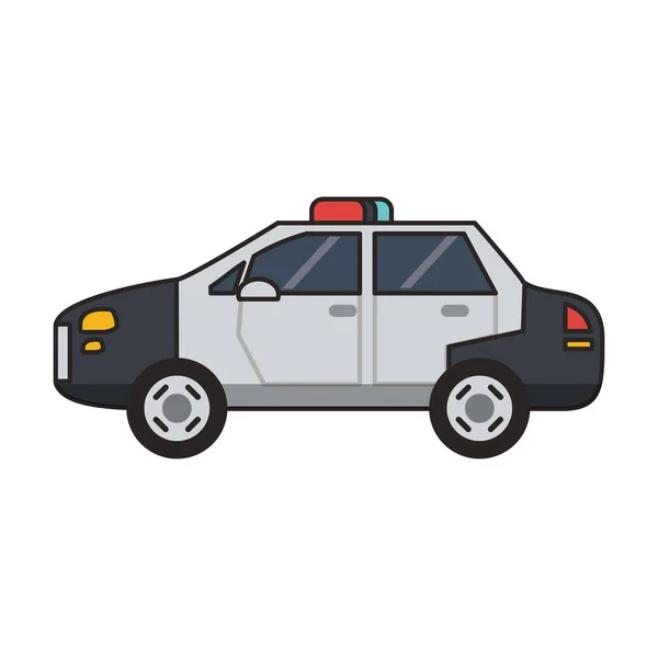 Police car vehicle isolated — Stock Vector