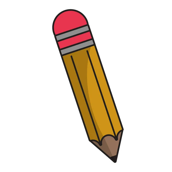 Lápiz de madera símbolo de dibujos animados — Vector de stock