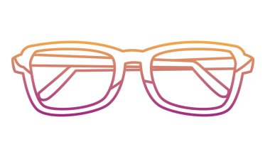 Yönetici gözlük izole gökkuşağı hatları