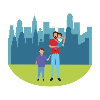 çocuklu adam siyah beyaz