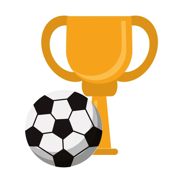 Soccer trophy cup championship — Stock Vector