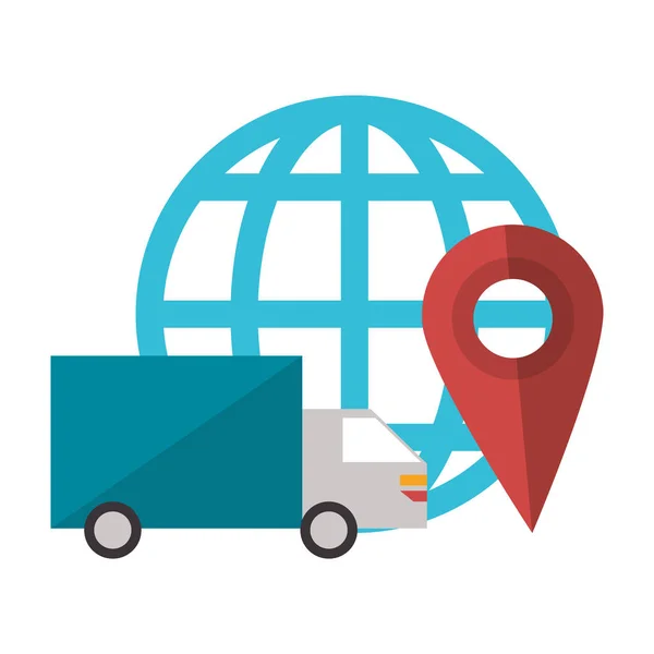 Dostawa ciężarówki zamówienia online — Wektor stockowy