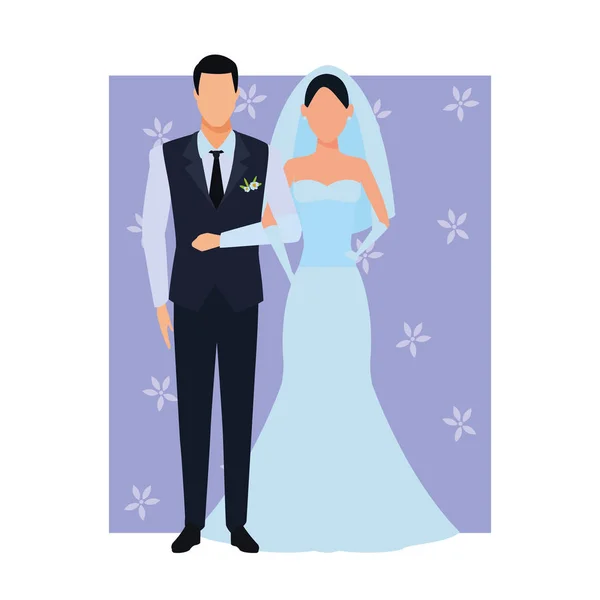 Novio y novia — Archivo Imágenes Vectoriales