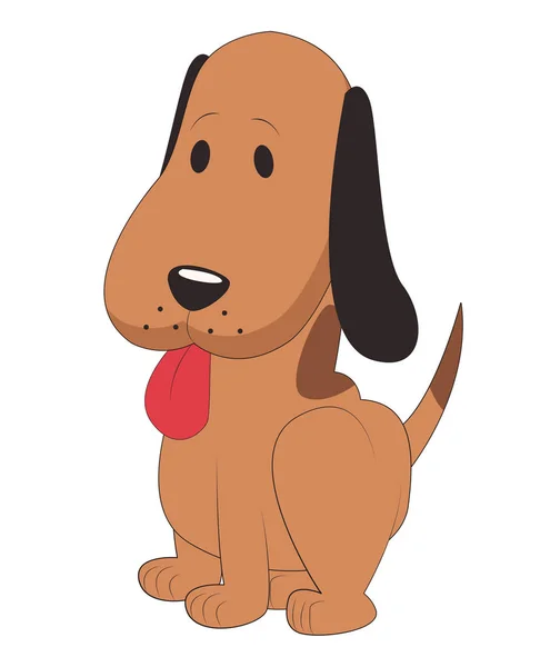 Lindo perro de dibujos animados — Vector de stock