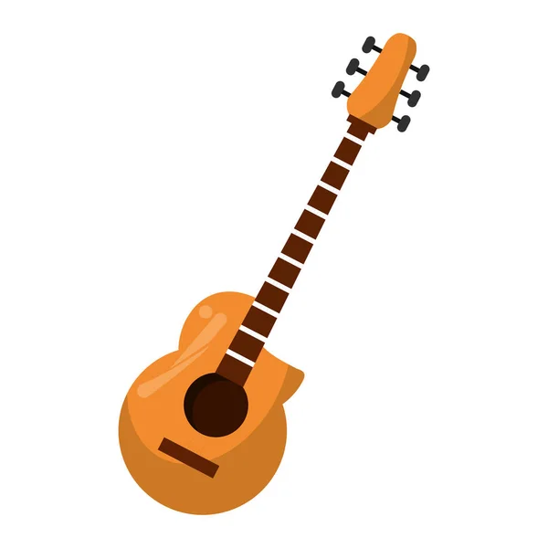 Instrumento de música de guitarra acústica — Archivo Imágenes Vectoriales